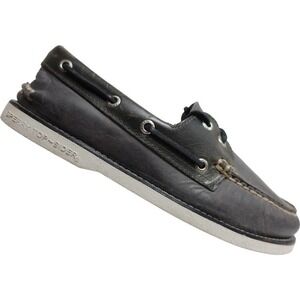 SPERRY Men Boat Shoes Gold Cup A/O Grey Sz 7M Leather STS14115 Top-Sider